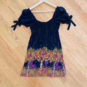 Free People - Square Neck Empire Mini Dress